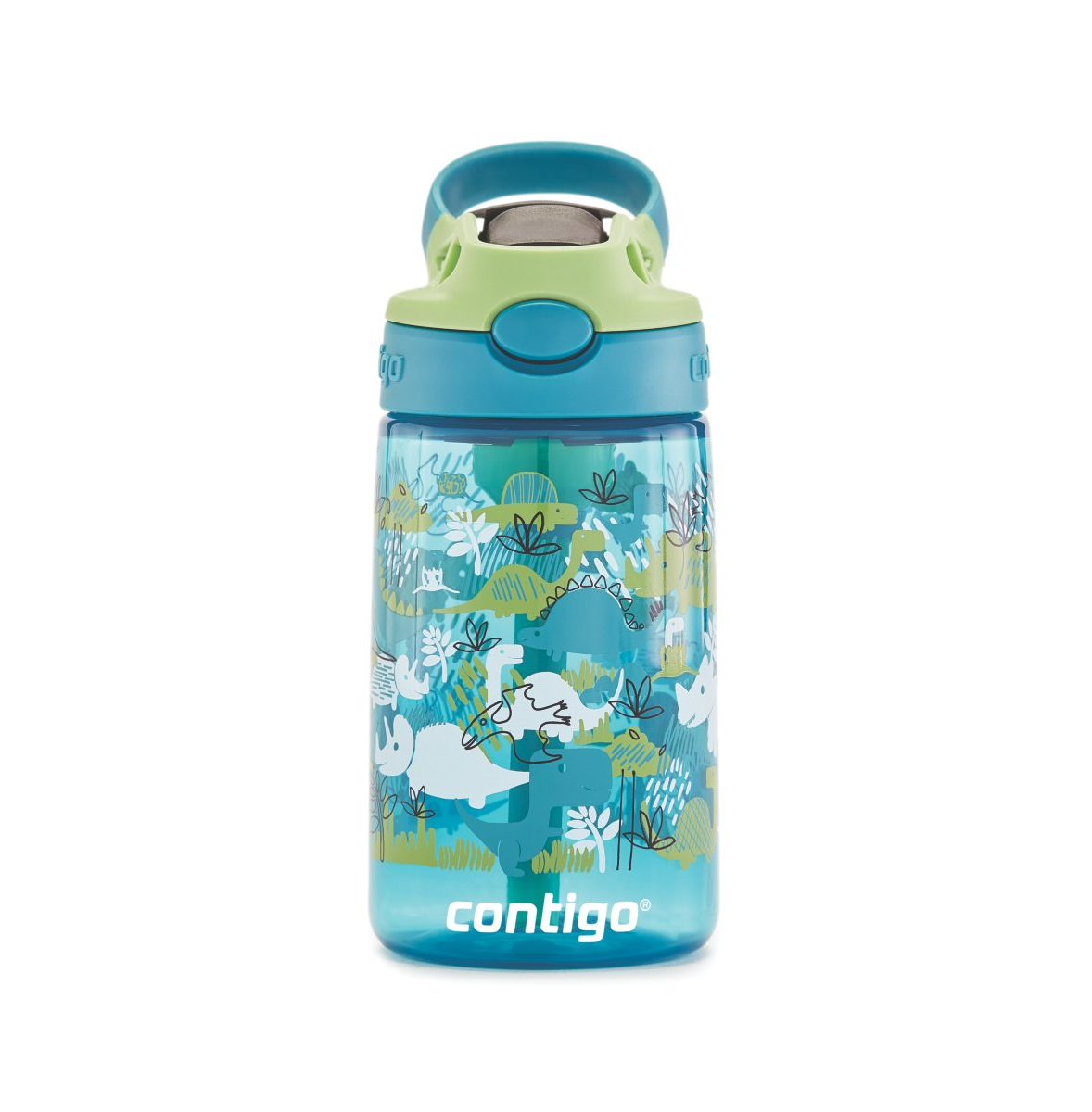 Contigo Easy Clean AUTOSPOUT™ Kids Water Bottle, 420 ml (Dino Body)